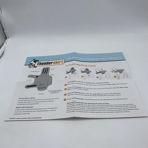 Thundershirt Classic Dog Anxiety Jacket Harness Heather Gray Training Size Large - Picture 10 of 14